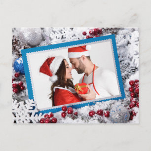 YOUR PHOTO custom Christmas postcard