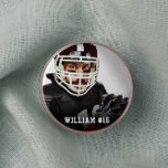 Your Photo Custom Football or Your Sport Round But Button<br><div class="desc">Your Photo Custom Football or Your Sport Round Button</div>
