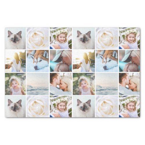 Your Photo Custom Grid Collage Tissue Paper