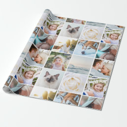 Your Photo Custom Grid Collage Wrapping Paper