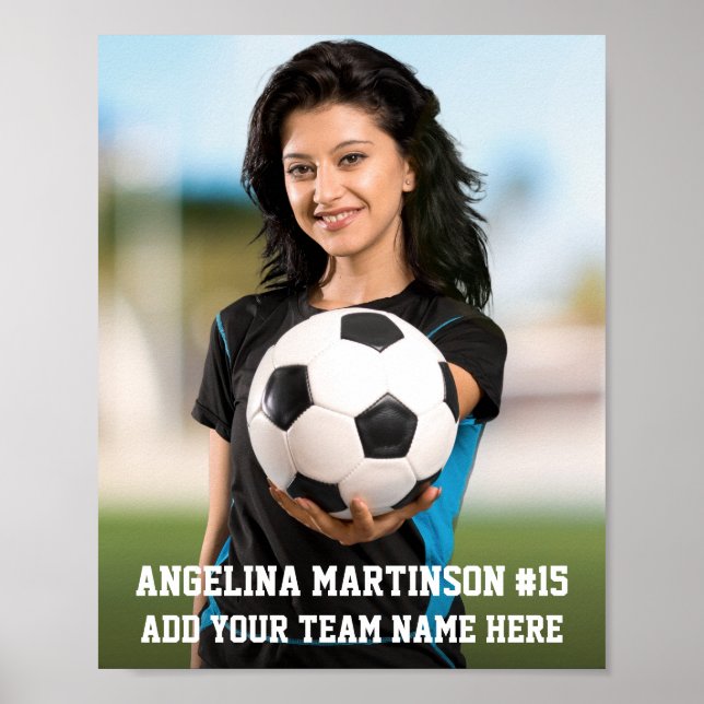 Your Photo Custom Soccer or Your Sport Frameable Poster (Front)