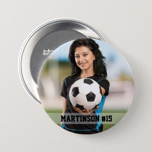 Your Photo Custom Soccer or Your Sport Round Button