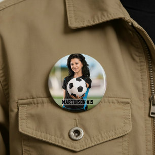 Your Photo Custom Soccer or Your Sport Round Button