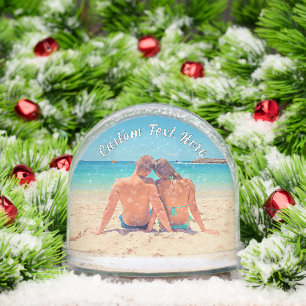 Your Photo Custom Text Personalized Snow Globe