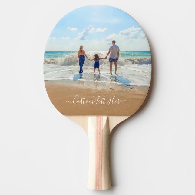 Your Photo Custom Text Ping Pong Paddles (Front)