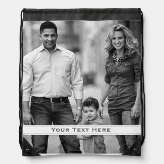 Your Photo Customizable Drawstring Backpack