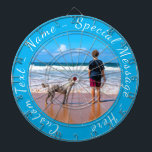 Your Photo Dart Board Gift with Custom Text Name<br><div class="desc">Custom Photo and Text Dartboards - Make Your Own Design with Pet / Dog - Personalized Family / Friends / Pets or Personal Dart Board Gift - Add Your Photo / Text / Name - Resize and move or remove and add elements / text with Customization tool ! Choose font...</div>
