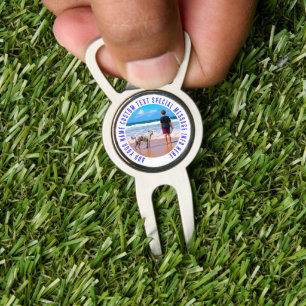 Your Photo Divot Tool Golf Ball Marker Custom Text