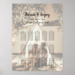 Your Photo Faded Wedding Seating Chart at Zazzle