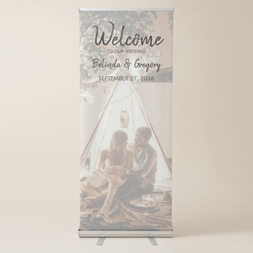 Your Photo Faded Wedding Welcome Sign