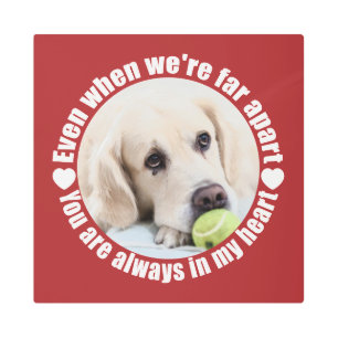 YOUR PHOTO Far Apart Love metal wall art