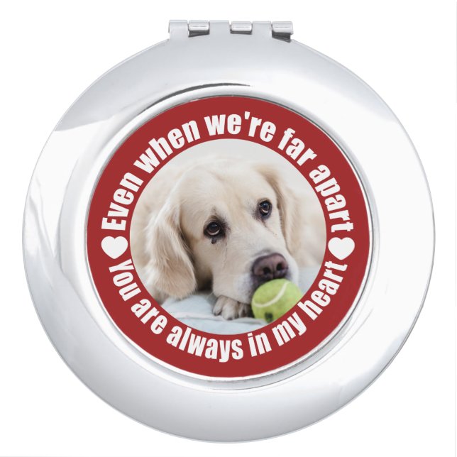 YOUR PHOTO Far Apart Love pocket mirror (Front)