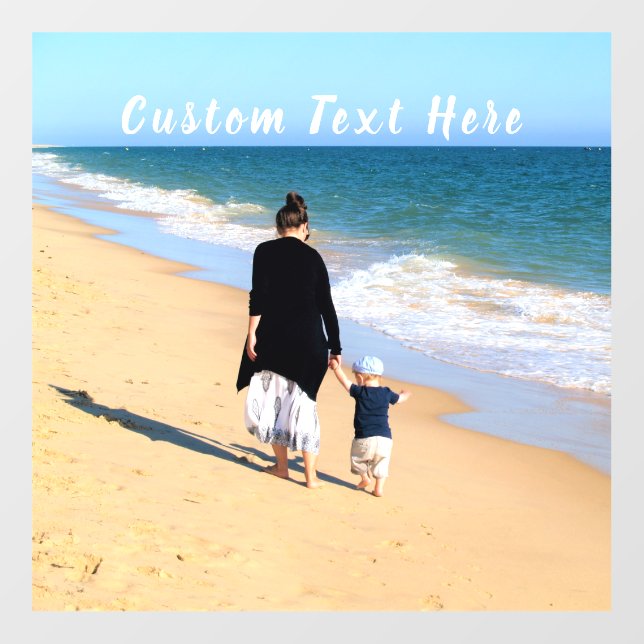 Your Photo Floor Decals with Custom Text (Front)