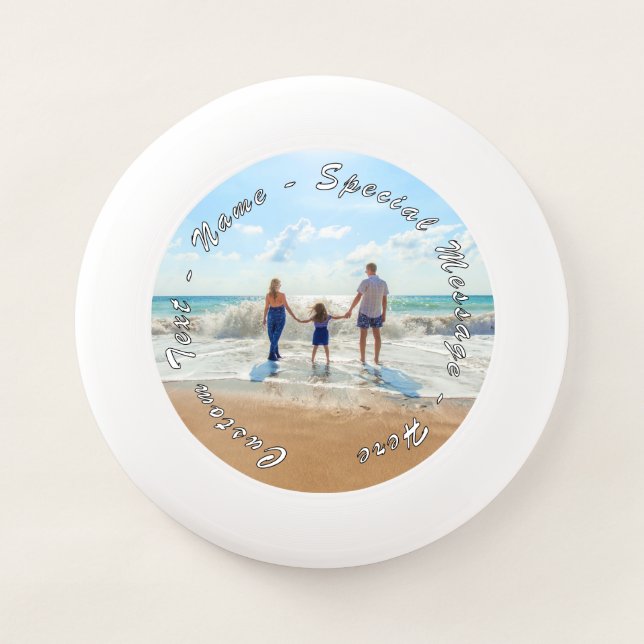 Your Photo Frisbee Gift with Custom Text Name (Front)