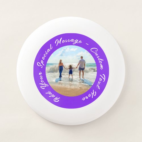 Your Photo Frisbee with Custom Text Choose Colors