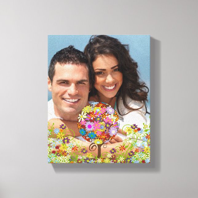 Your Photo Funky Whimsical Tree Wrapped Canvas Print (Front)