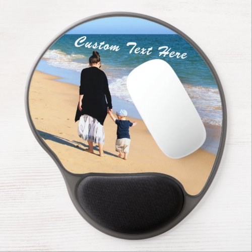 Your Photo Gel Mouse Pad Gift with Custom Text