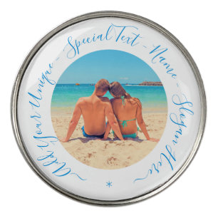 Your Photo Golf Ball Marker Gift with Custom Text