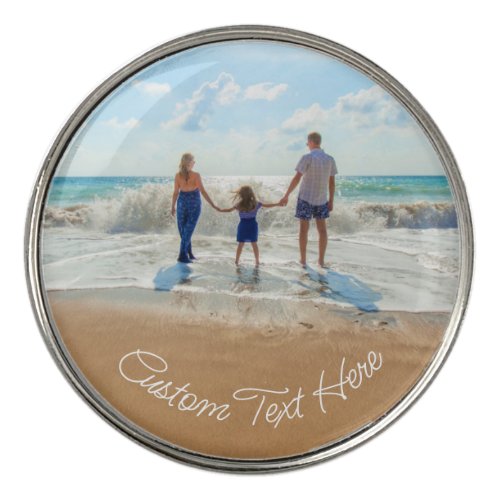 Your Photo Golf Ball Marker Gift with Custom Text