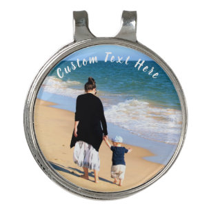 Your Photo Golf Hat Clip Ball Marker Custom Text