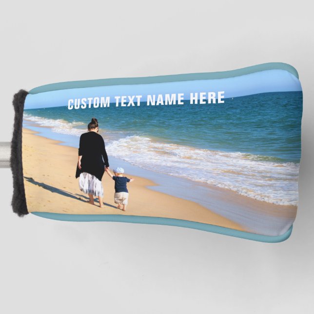 Your Photo Golf Head Cover with Custom Text (Front)