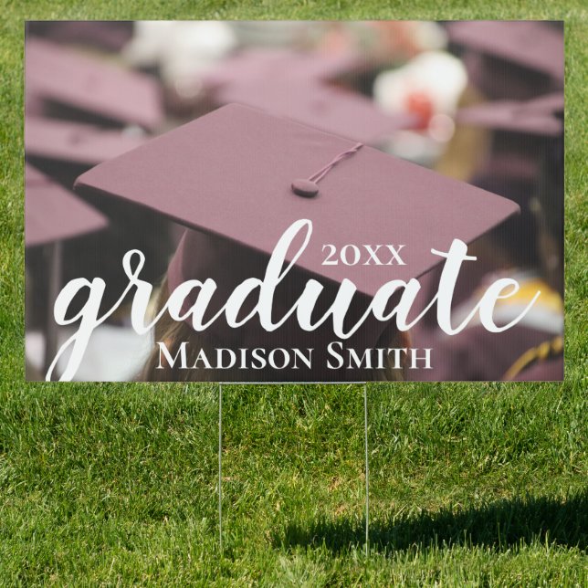 Your Photo GRADUATE Script  Sign (Insitu)