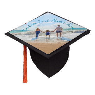 Your Photo Graduation Cap Topper with Custom Text