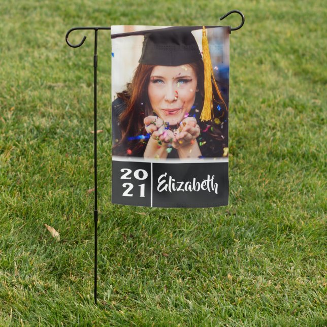 Your Photo Graduation Class of 2021 Party Garden Flag (In SItu)