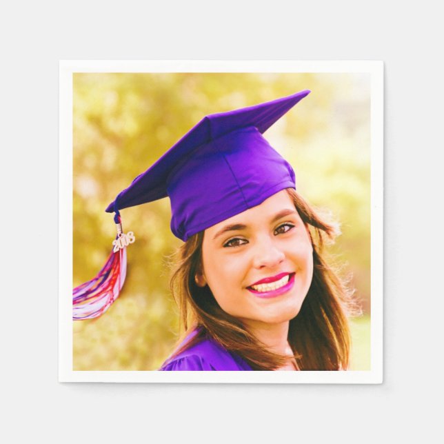 Your Photo Graduation Paper Napkins (Front)