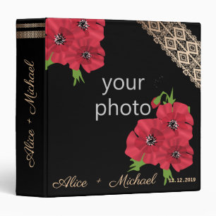 Your photo, heart, personal 3 ring binder