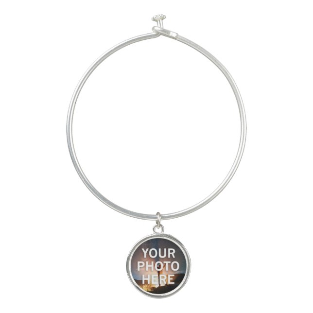 Your Photo Here Bangle Bracelet (Front)