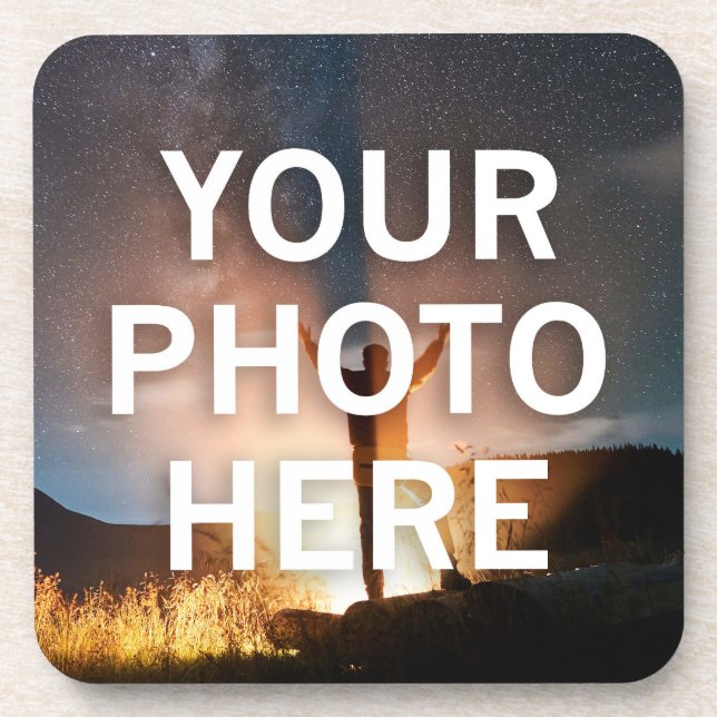 Your Photo Here Beverage Coaster (Front)