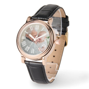 Your Photo Here Bold Roman Numerals Watch