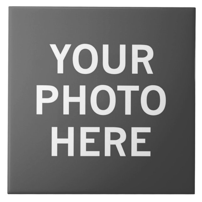 Your Photo Here Ceramic Tile (Front)