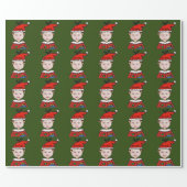 Your Photo Here Christmas Elf Personalized Wrapping Paper (Flat)