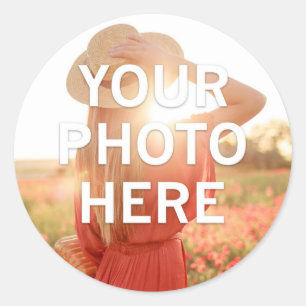 Your Photo Here Classic Round Sticker