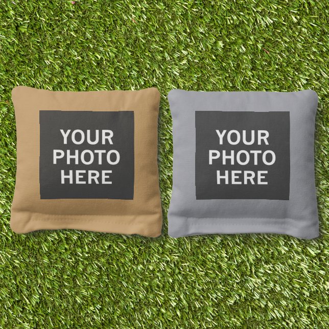 Your Photo Here Cornhole Bags (Grass)