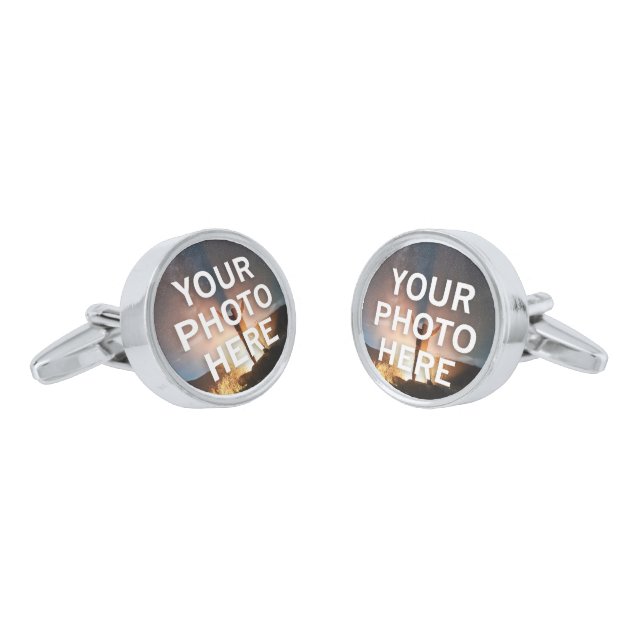 Your Photo Here Cufflinks (Angled)