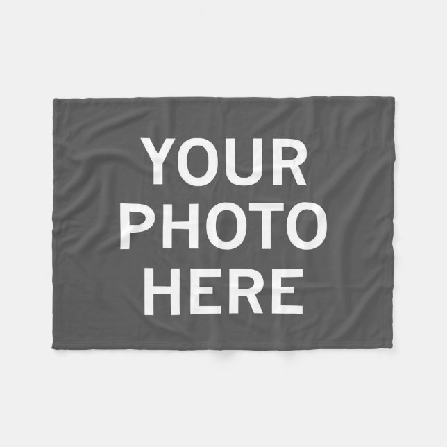Your Photo Here Fleece Blanket (Front (Horizontal))