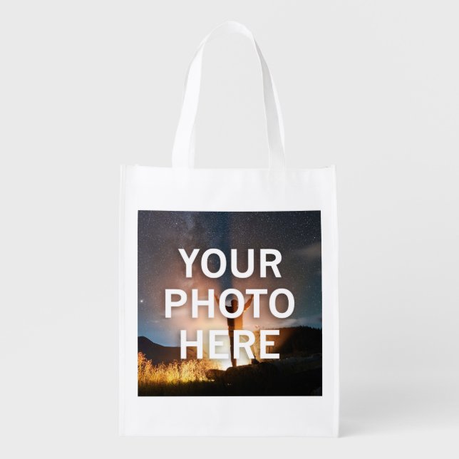 Your Photo Here Grocery Bag (Front)