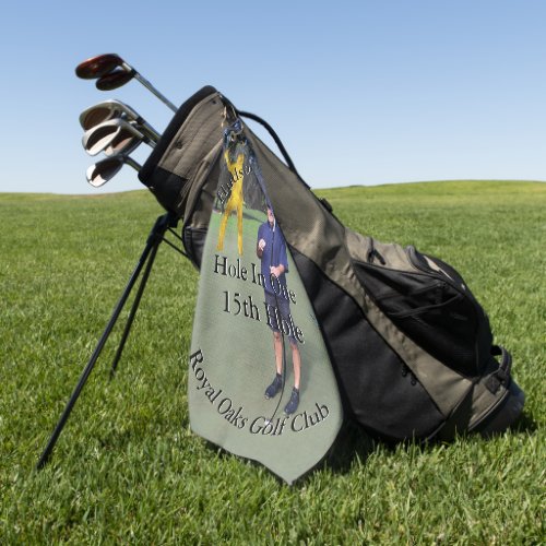 Your Photo Here Hole in One Stats golf Towel