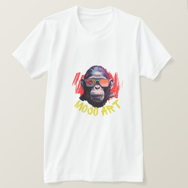 your photo here-mood art monkey graphic tee (Design Front)