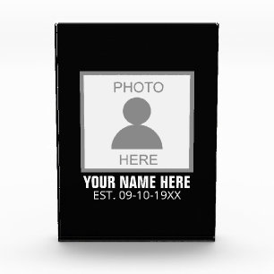 Your Photo Here Name and Age Acrylic Award