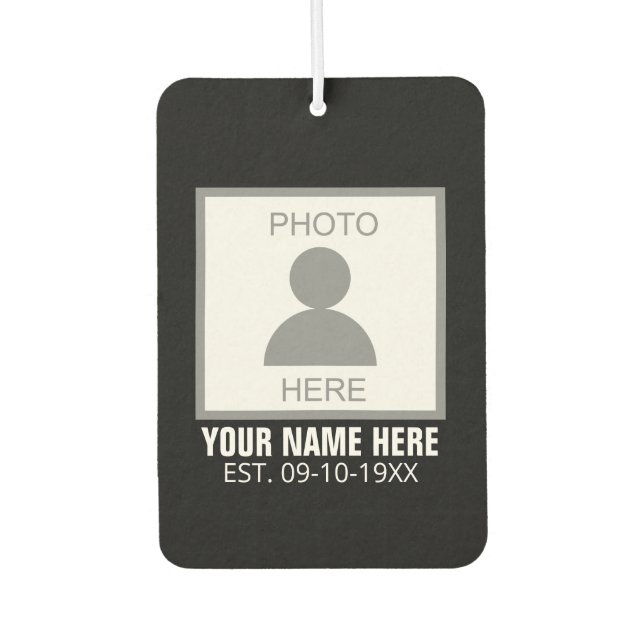 Your Photo Here Name and Age Air Freshener (Front)