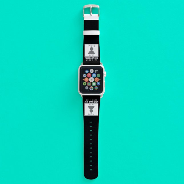 Your Photo Here Name and Age Apple Watch Band (Creator Uploaded)