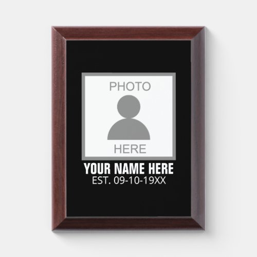 Your Photo Here Name and Age Award Plaque