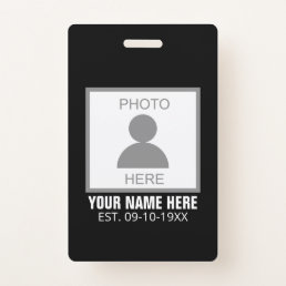 Your Photo Here Name and Age Badge