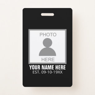 Your Photo Here Name and Age Badge