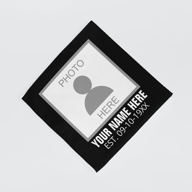 Your Photo Here Name and Age Bandana (Creator Uploaded)