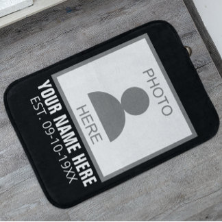 Your Photo Here Name and Age Bath Mat